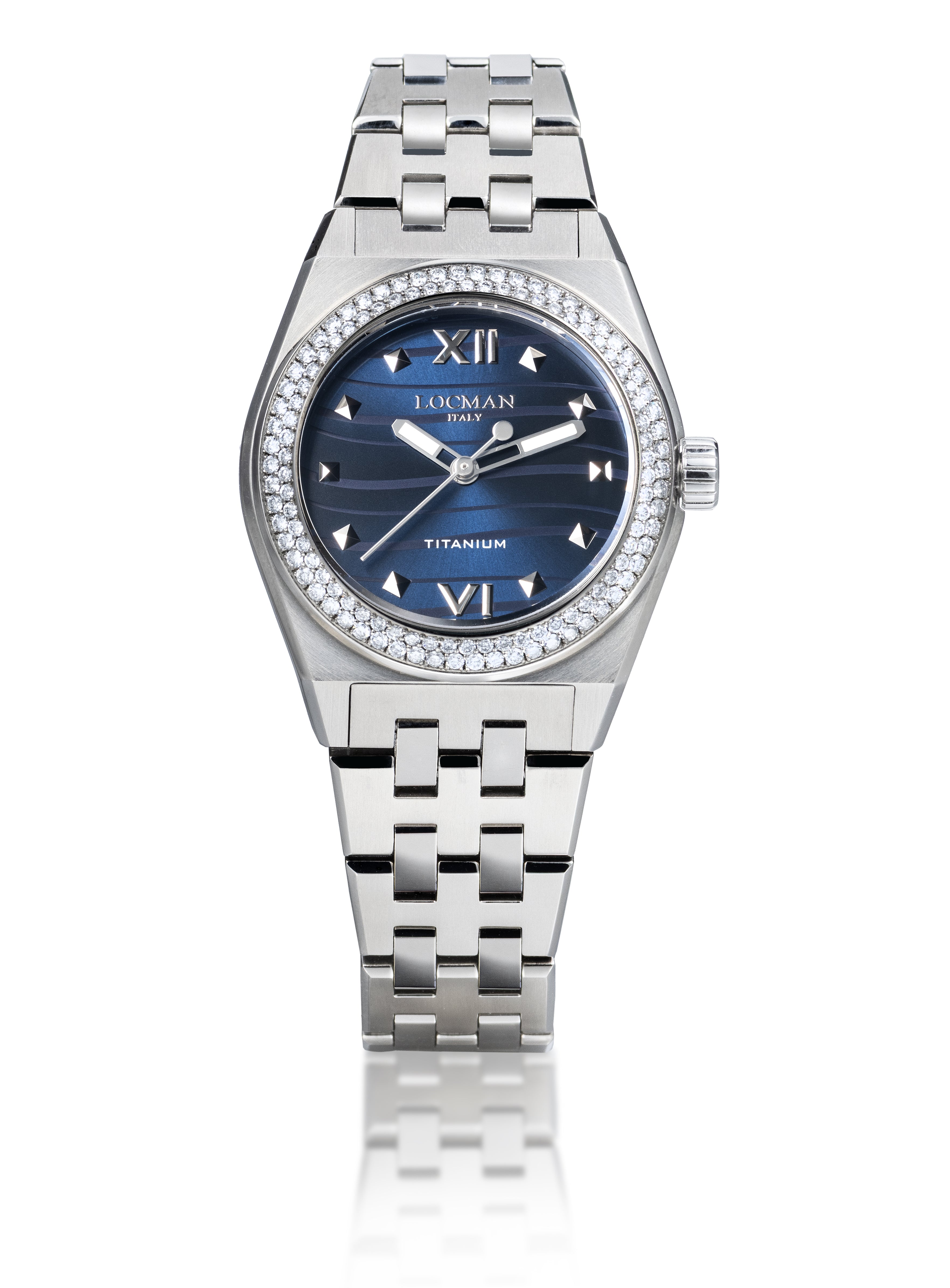 Stealth Lady Diamond Titanio con Diamanti - Quarzo - Blu