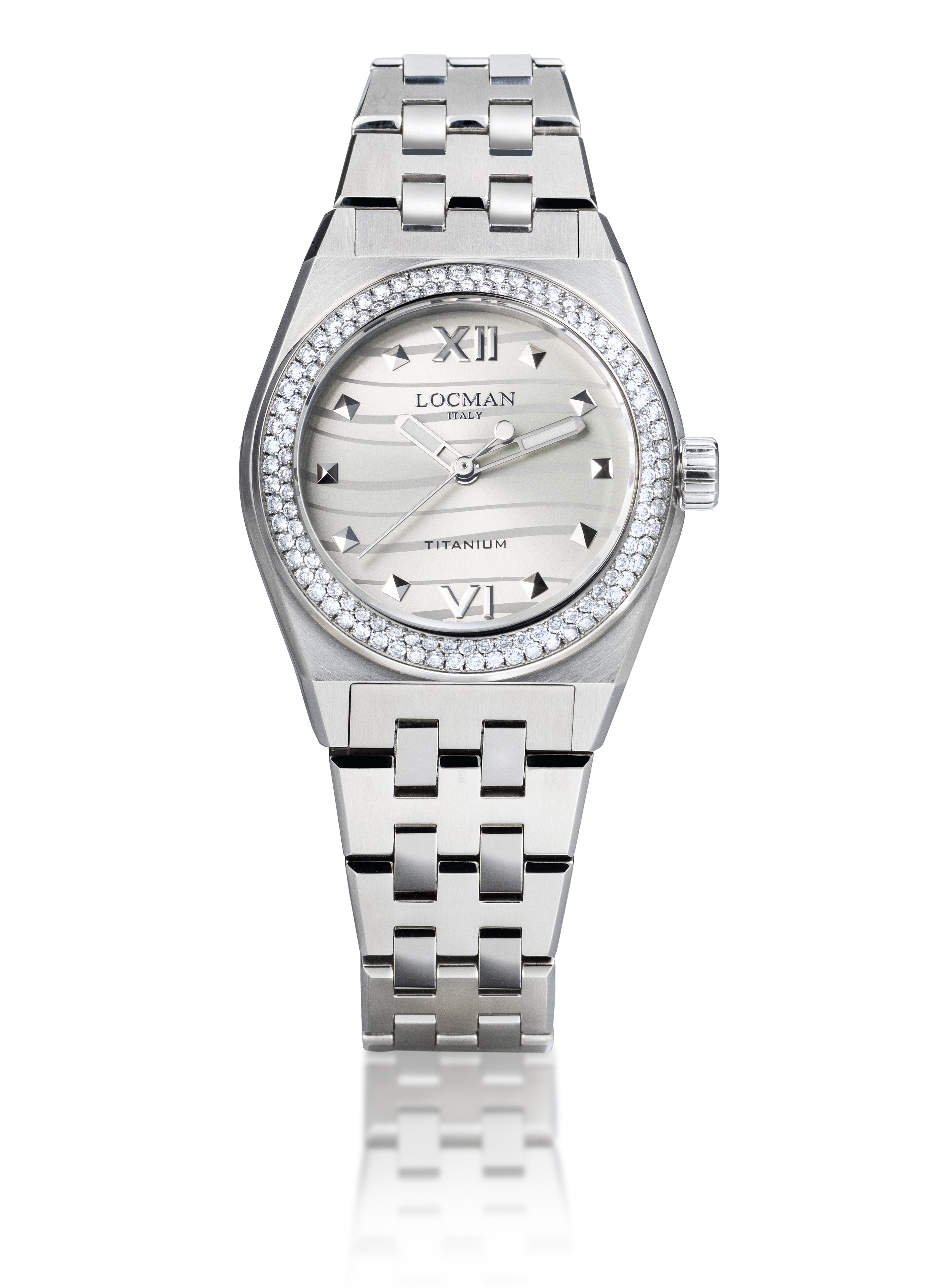 Stealth Lady Diamond Titanio con Diamanti - Quarzo - Argento