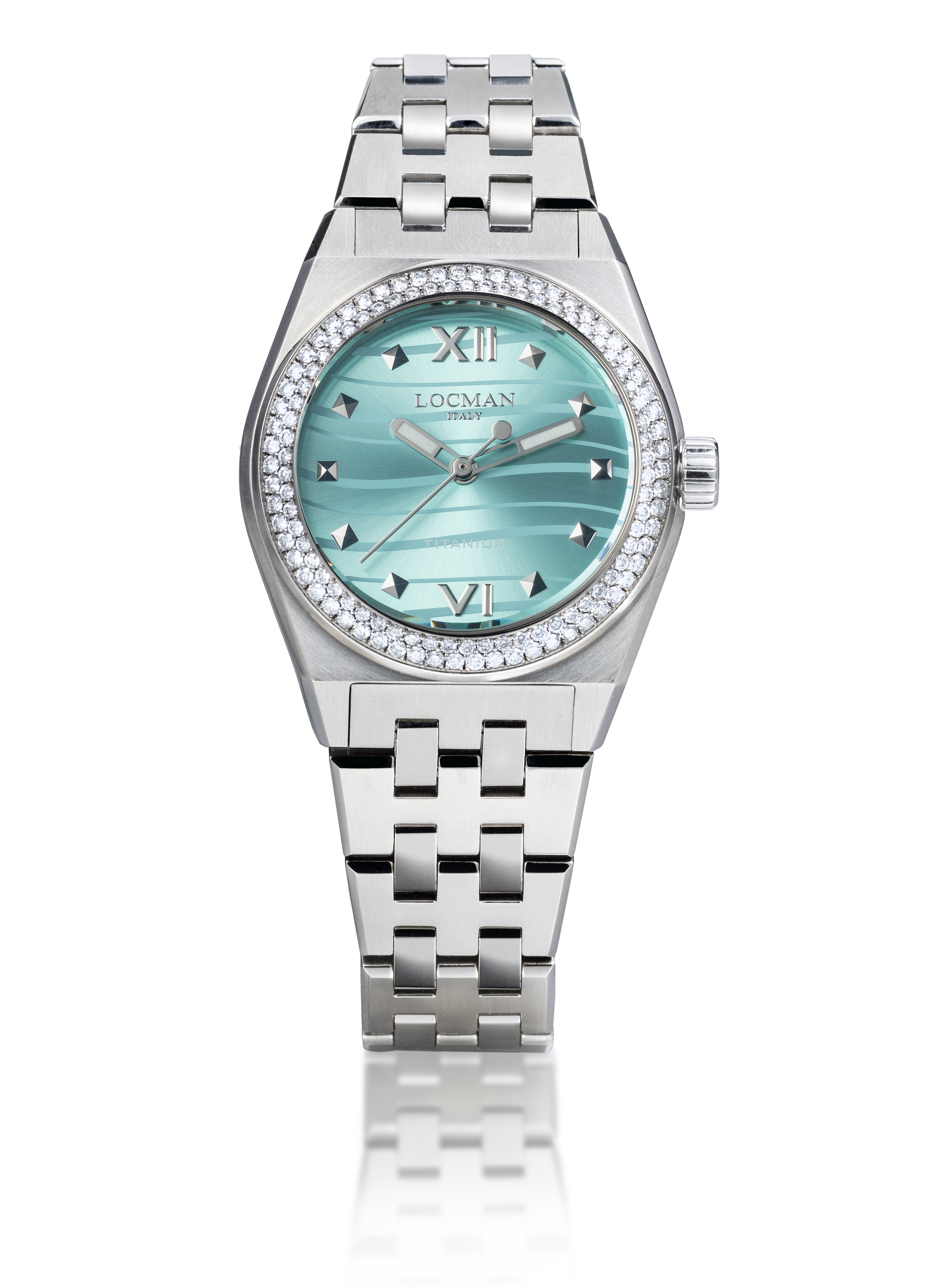 Stealth Lady Diamond Titanio con Diamanti - Quarzo - Turchese