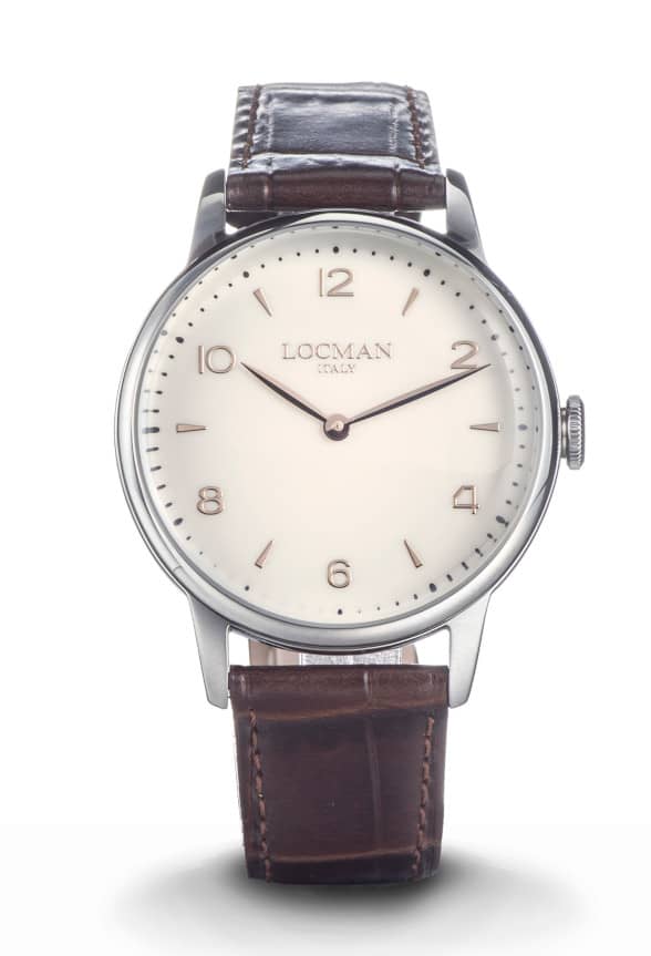 1960U Solo Tempo 41 MM - Acciaio - Avorio-Pelle-Testa di Moro-Numeri Applicati-Rose Gold