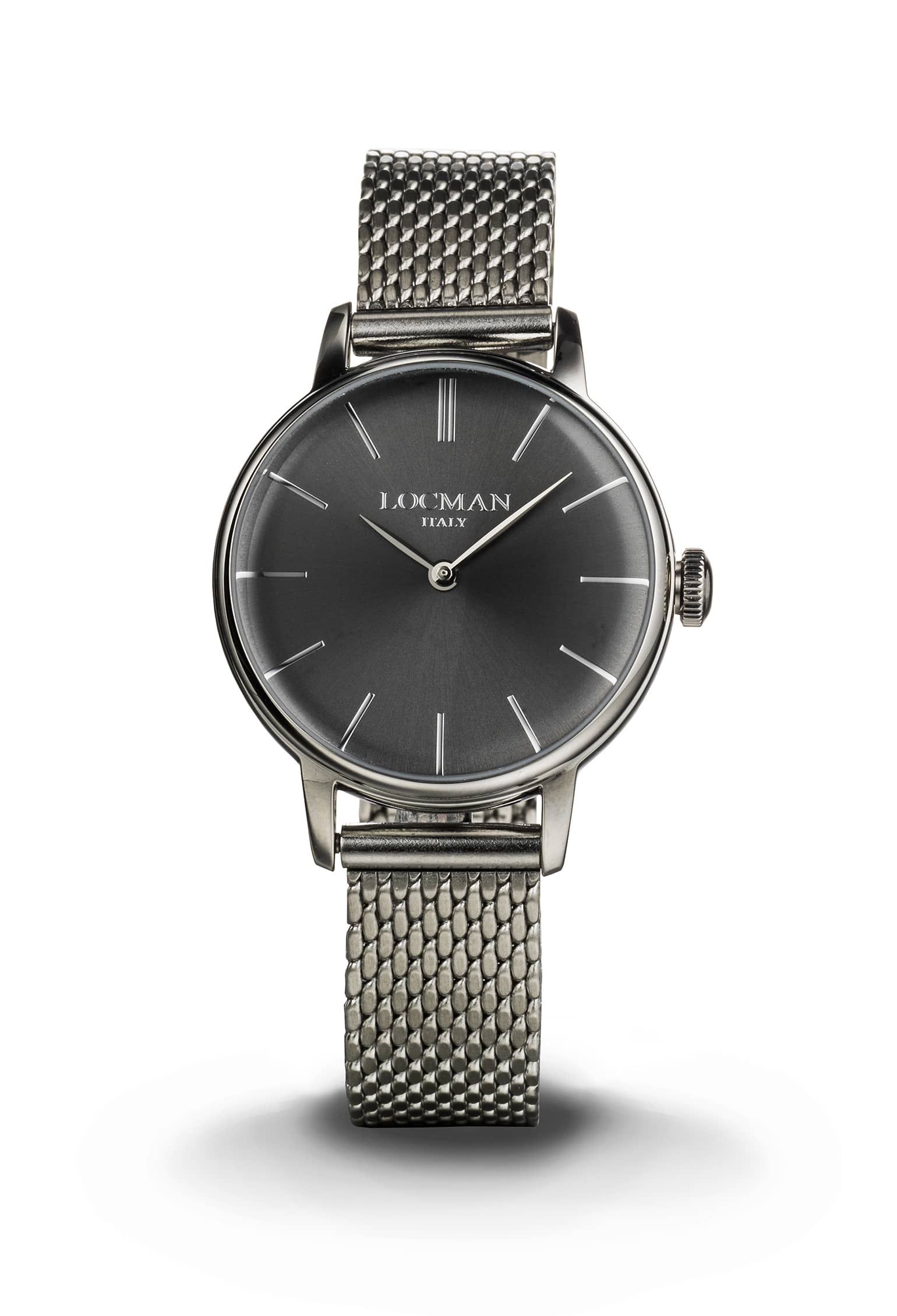 1960L Solo Tempo - Acciaio - Grigio-Bracciale Maglia Milano-Acciaio-Indici Applicati-Nichel