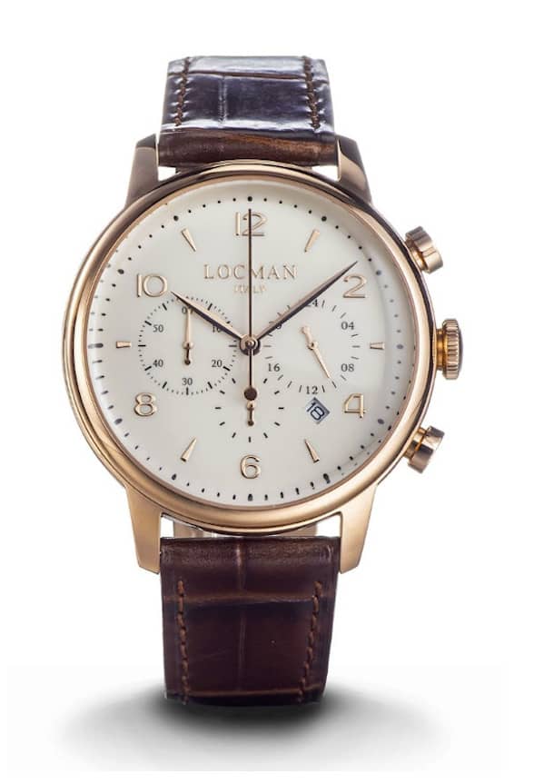 1960U Cronografo 41 MM - Acciaio PVD Rose Gold - Avorio-Pelle-Testa di Moro-Numeri Applicati-Rose Gold