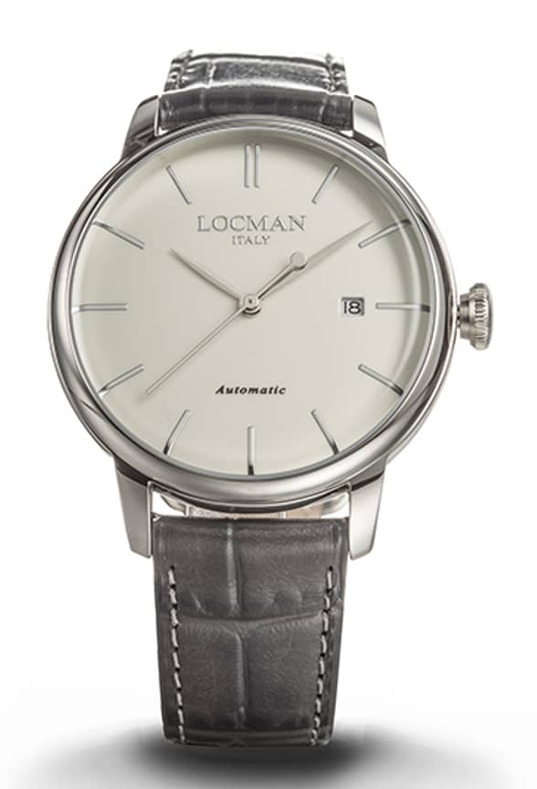 1960U Automatic 41 MM - Steel - Ivory-Leather-Grey-Applied Indices-Nickel