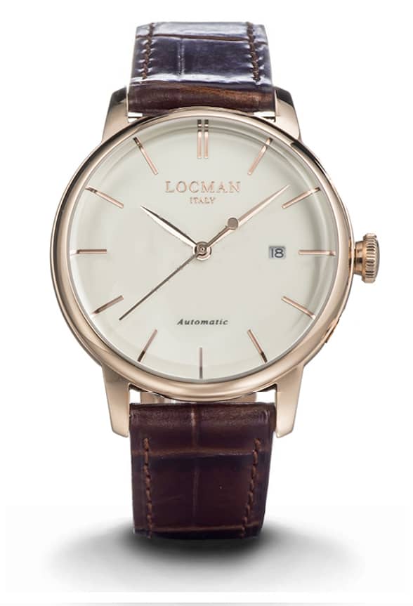 1960U Automatic 41 MM - PVD Rose Gold Steel - Ivory-Leather-Dark Brown-Applied Indices-Rose Gold