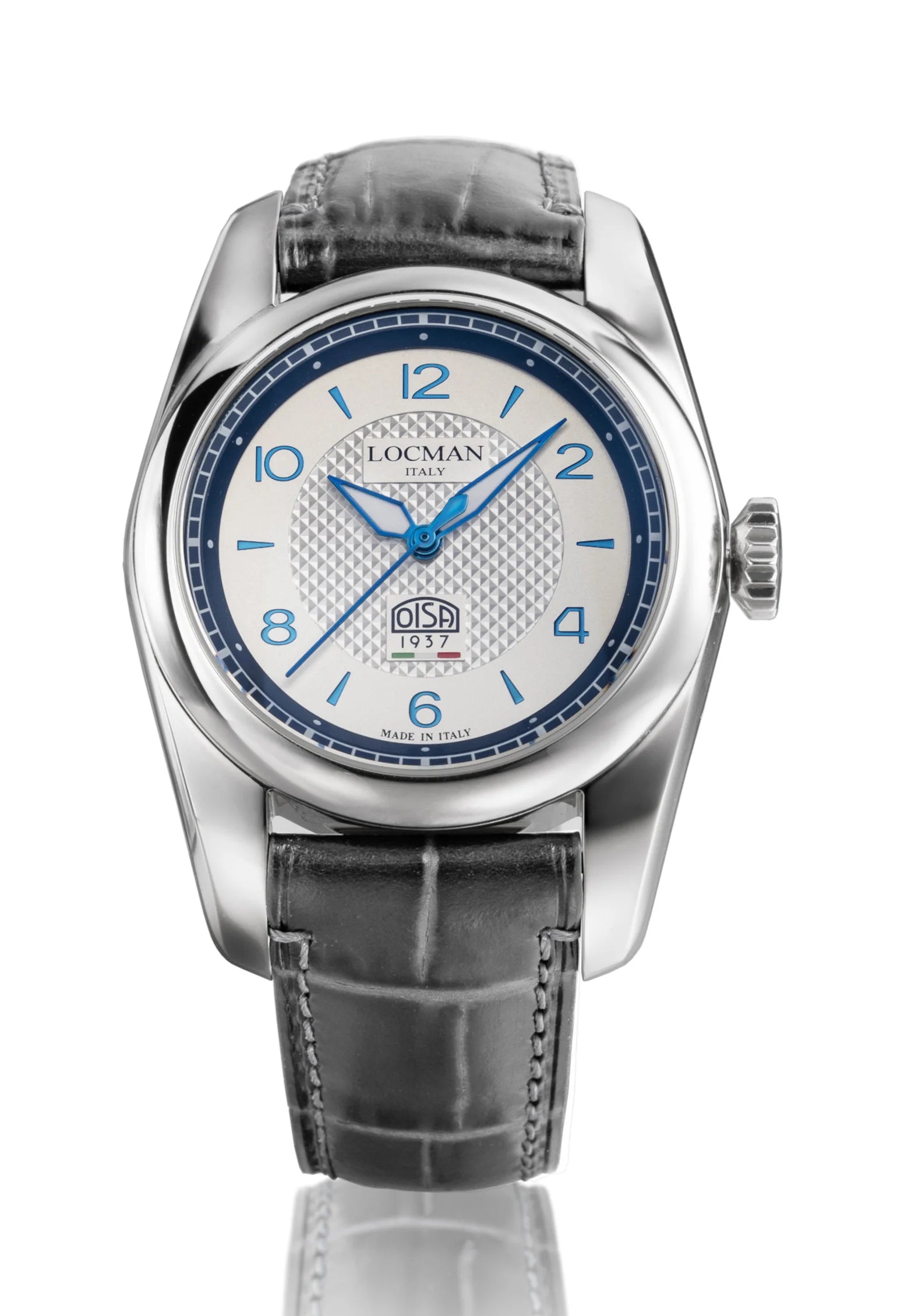 Aethalia Oisa 1937 - Titanio - Grigio con finiture Blu-Pelle Naturale-Grigio