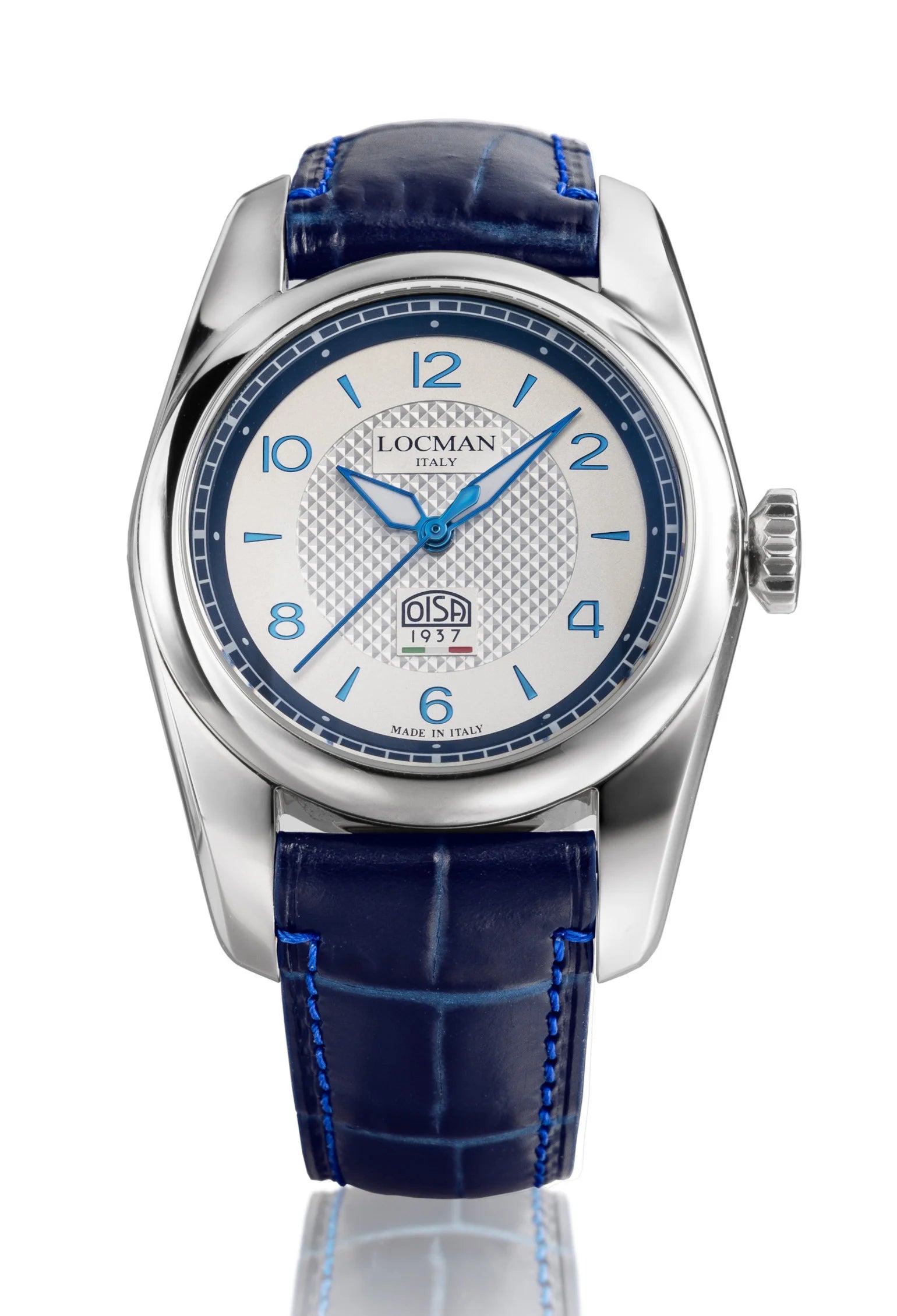 Aethalia Oisa 1937 - Titanio - Grigio con finiture Blu-Pelle Naturale-Blu