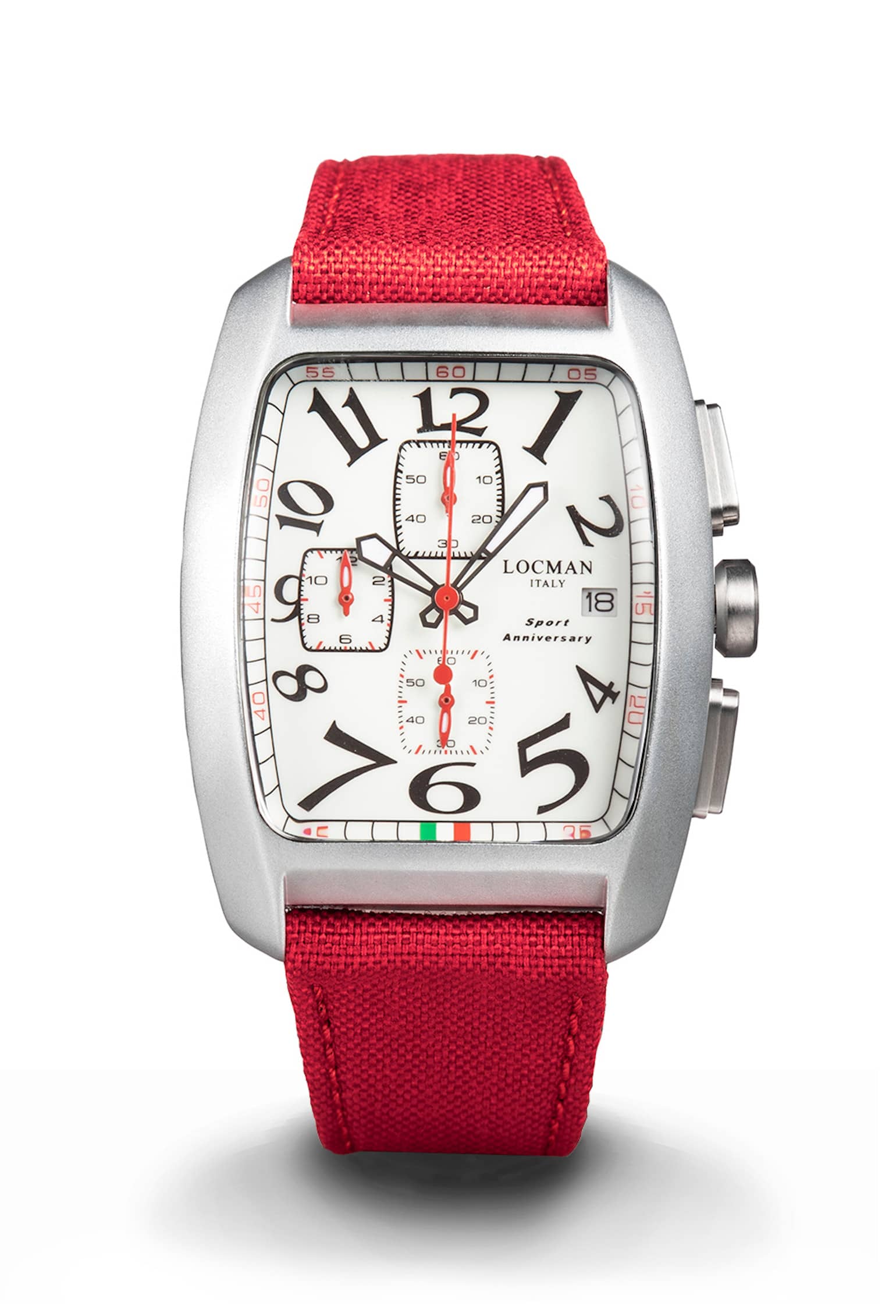 Sport Alluminio - Cronografo - Avorio-Cordura-Rosso-Rosse
