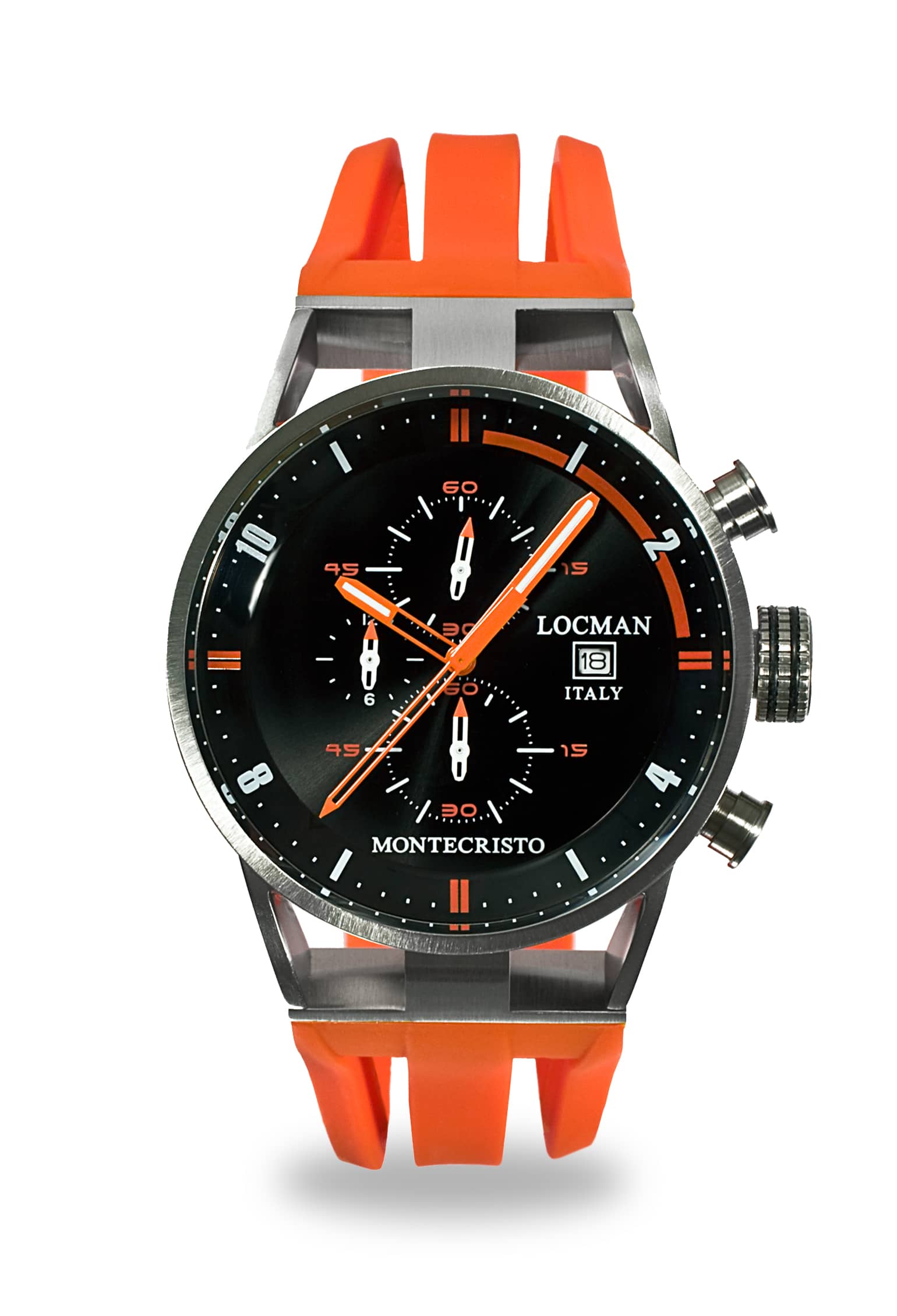 Classic Chronograph - Steel and Titanium - Black-Silicone-Orange-Orange