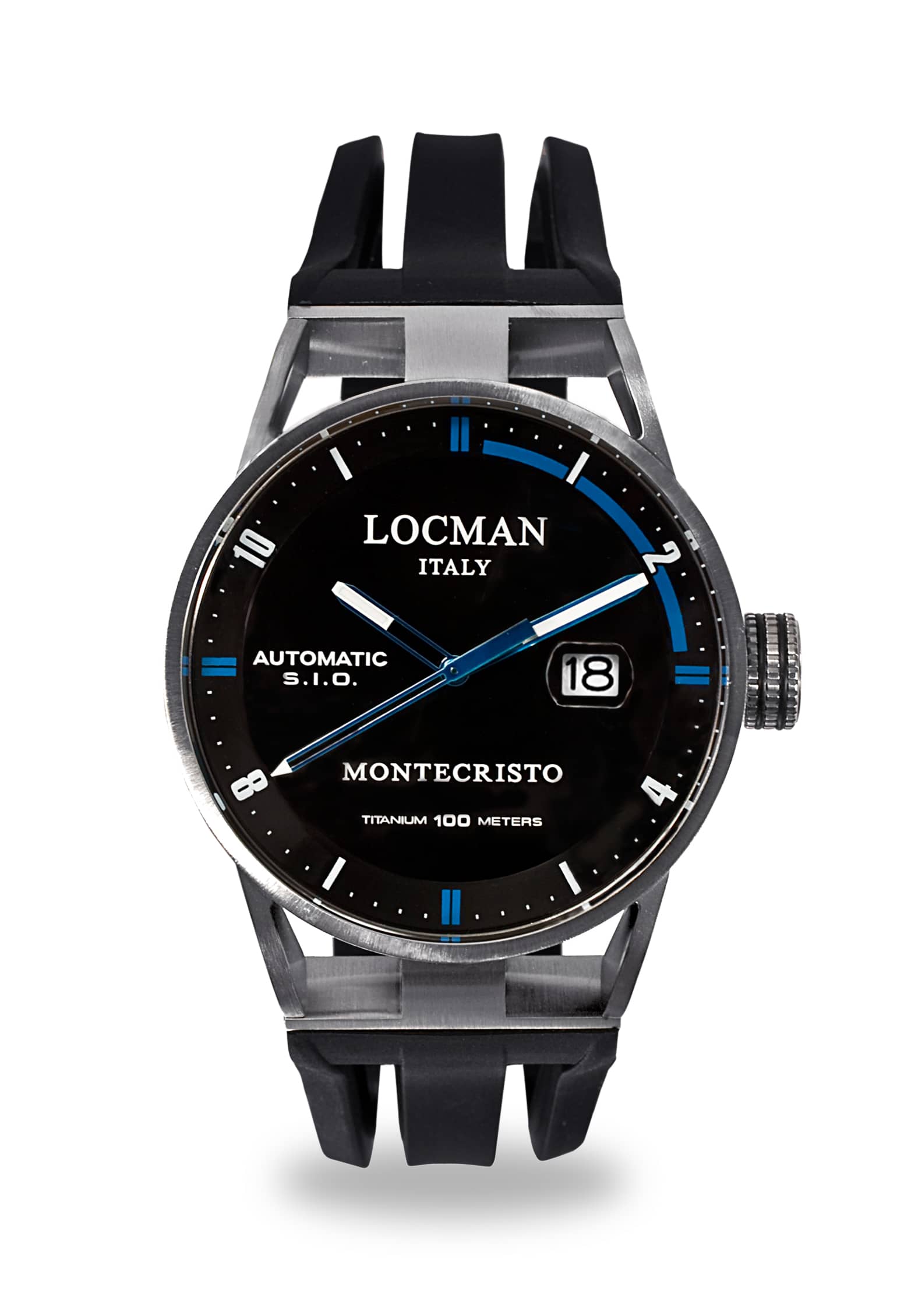 Classic Automatic - Steel and Titanium - Black-Silicone-Black-Blue