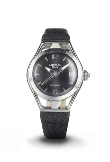 Solo Tempo Quarzo Miyota - Acciaio e Titanio 36 mm - Nero - Saffiano