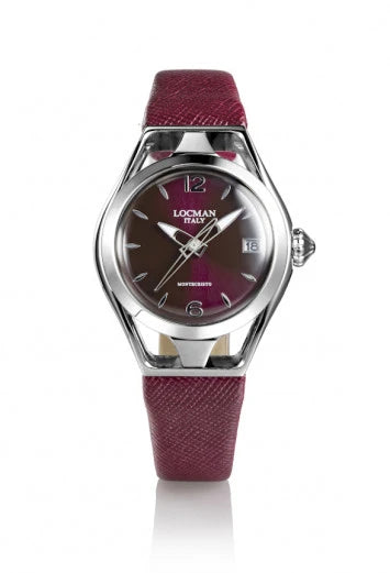 Solo Tempo Quarzo Miyota - Acciaio e Titanio 36 mm - Cherry - Saffiano