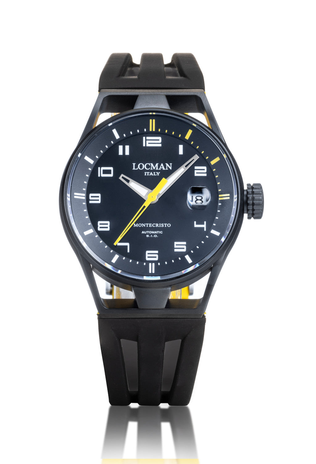MC41 Automatico SIO - Acciaio e Titanio PVD Nera - Nero-Silicone-Nero-Giallo
