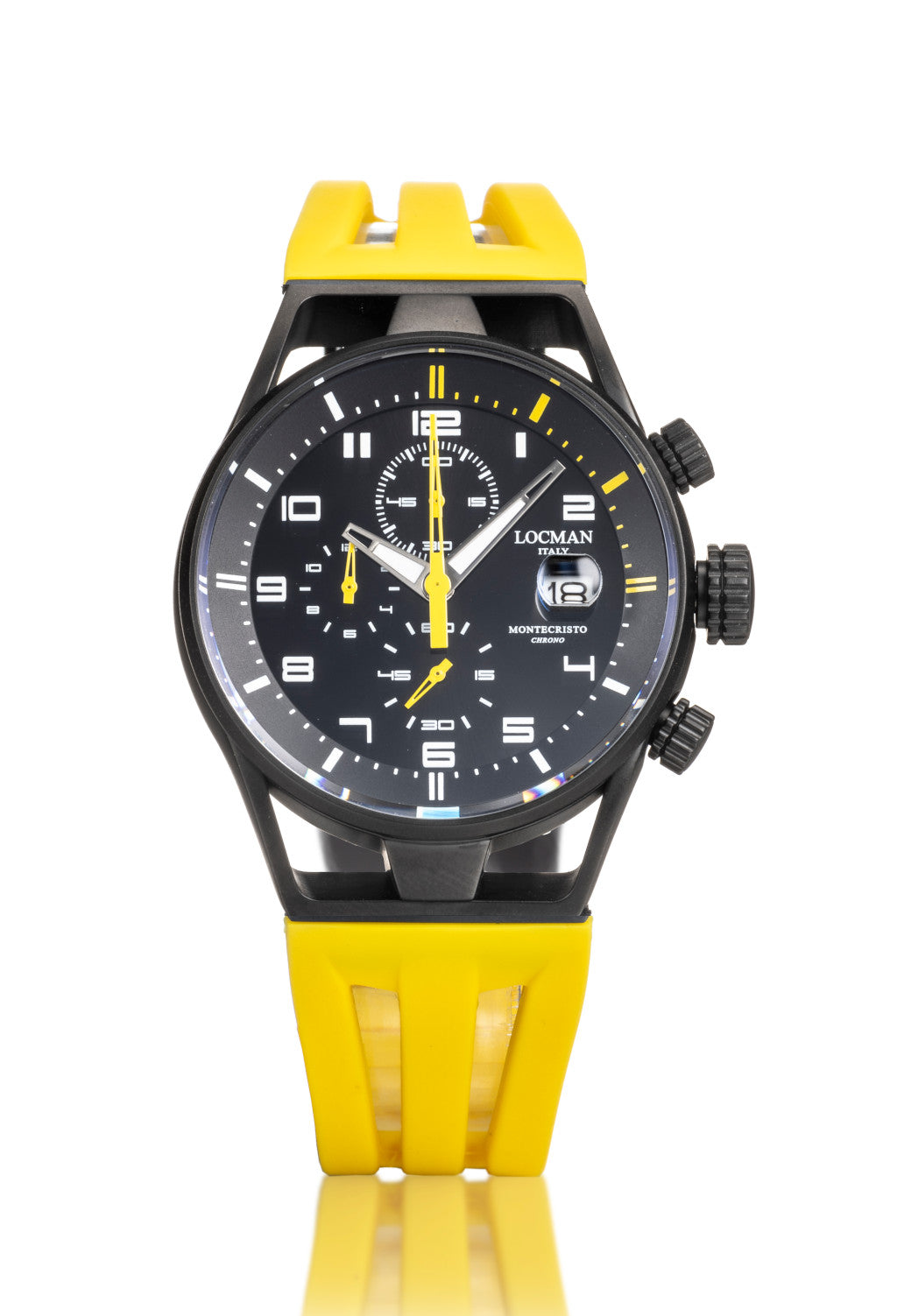 MC41 Cronografo - Acciaio e Titanio PVD Nero - Nero-Silicone-Giallo-Giallo