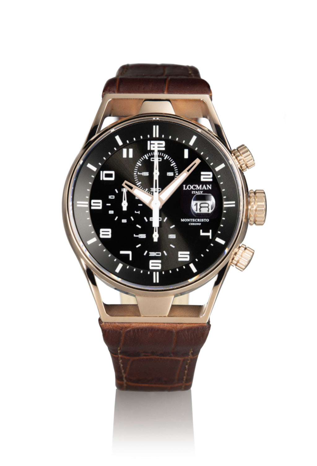 MC41 Cronografo - Acciaio e Titanio Rose Gold - Nero-Pelle-Marrone-Bianco
