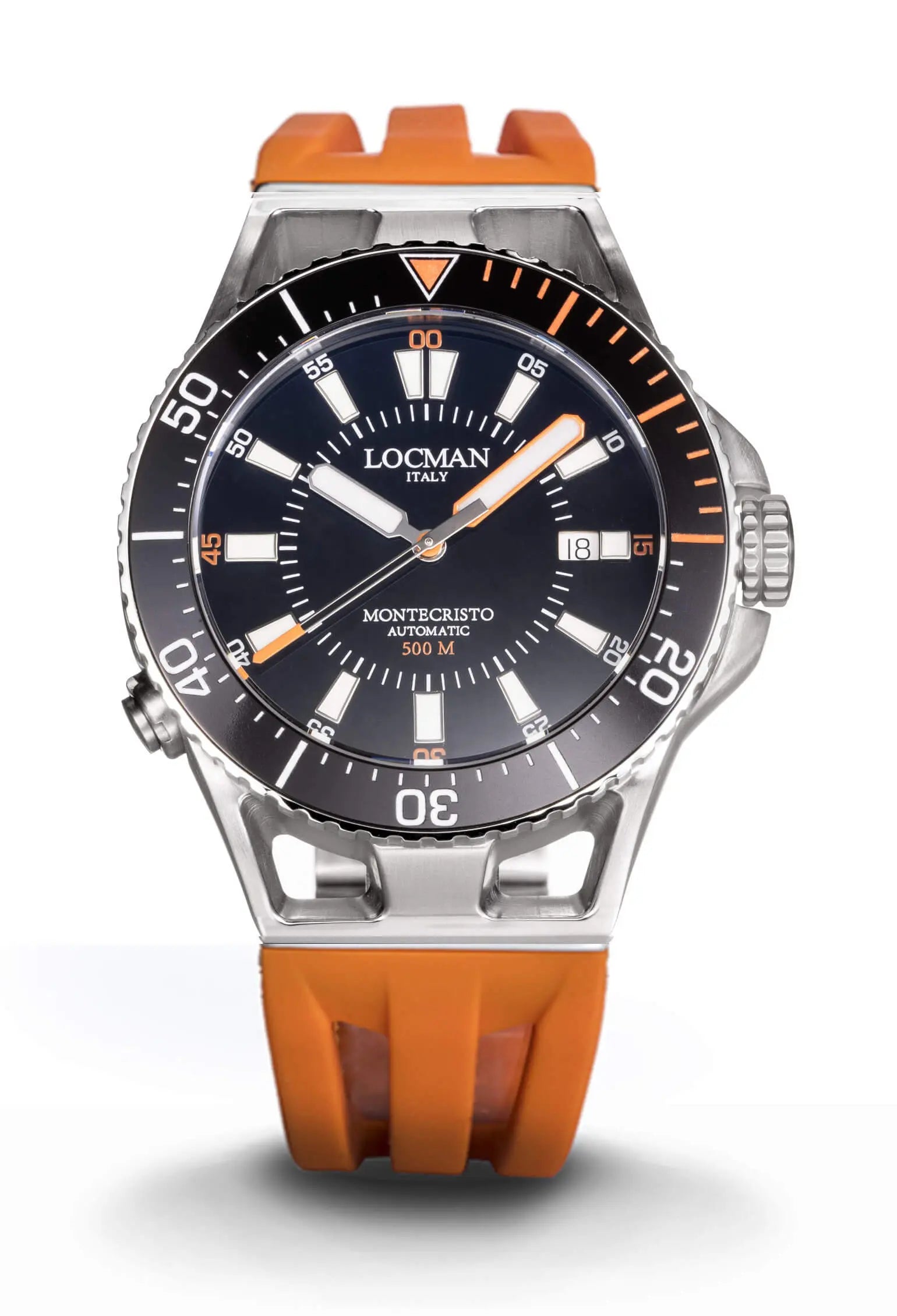 Diver Solo Tempo 43mm - Acciaio e Titanio - Silicone-Arancione-Arancio
