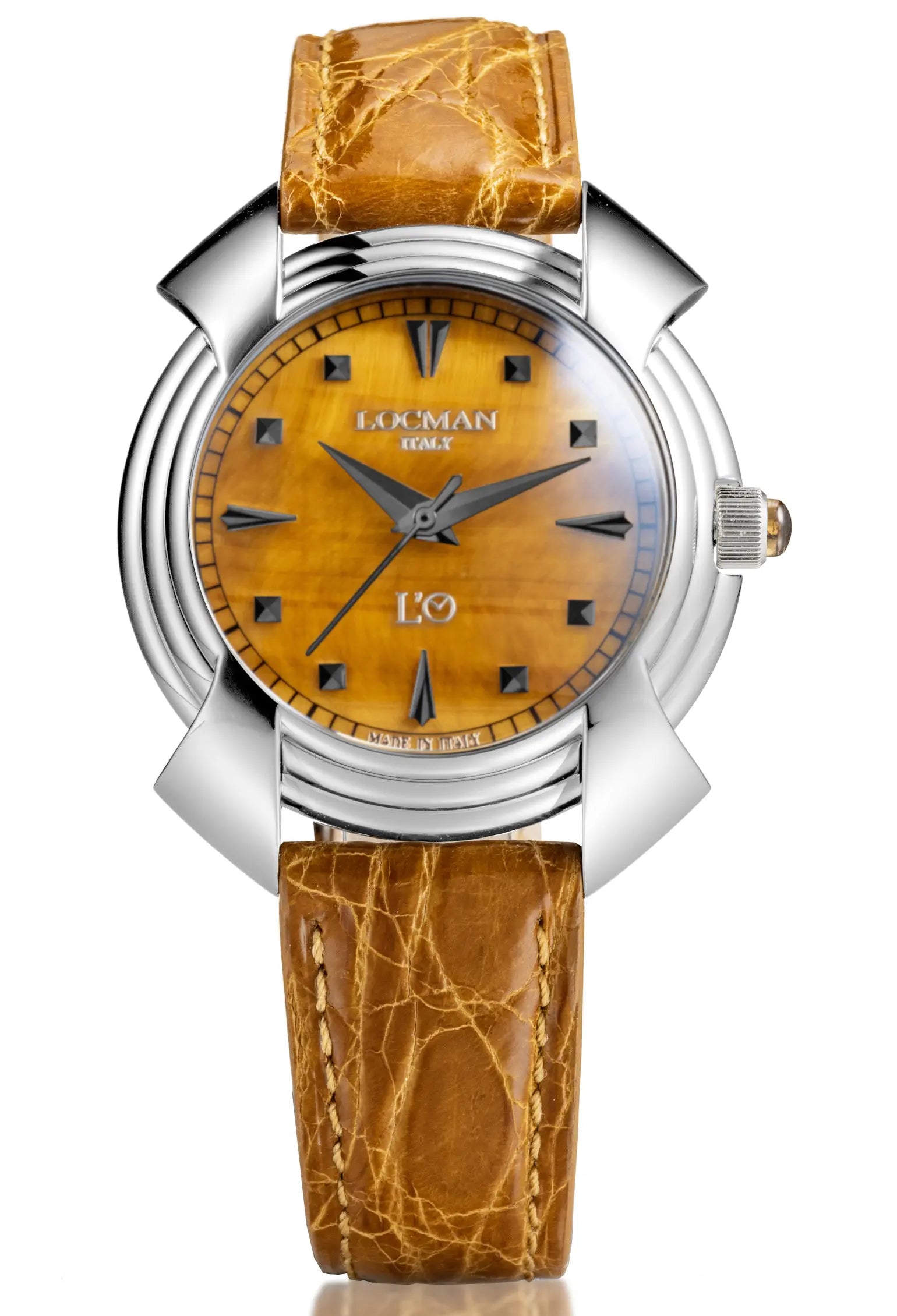 Decimo Oisa 1937 Manuale Solo Tempo - 38MM - Titanio-Occhio di Tigre-Alligatore Miele-Indici Applicati