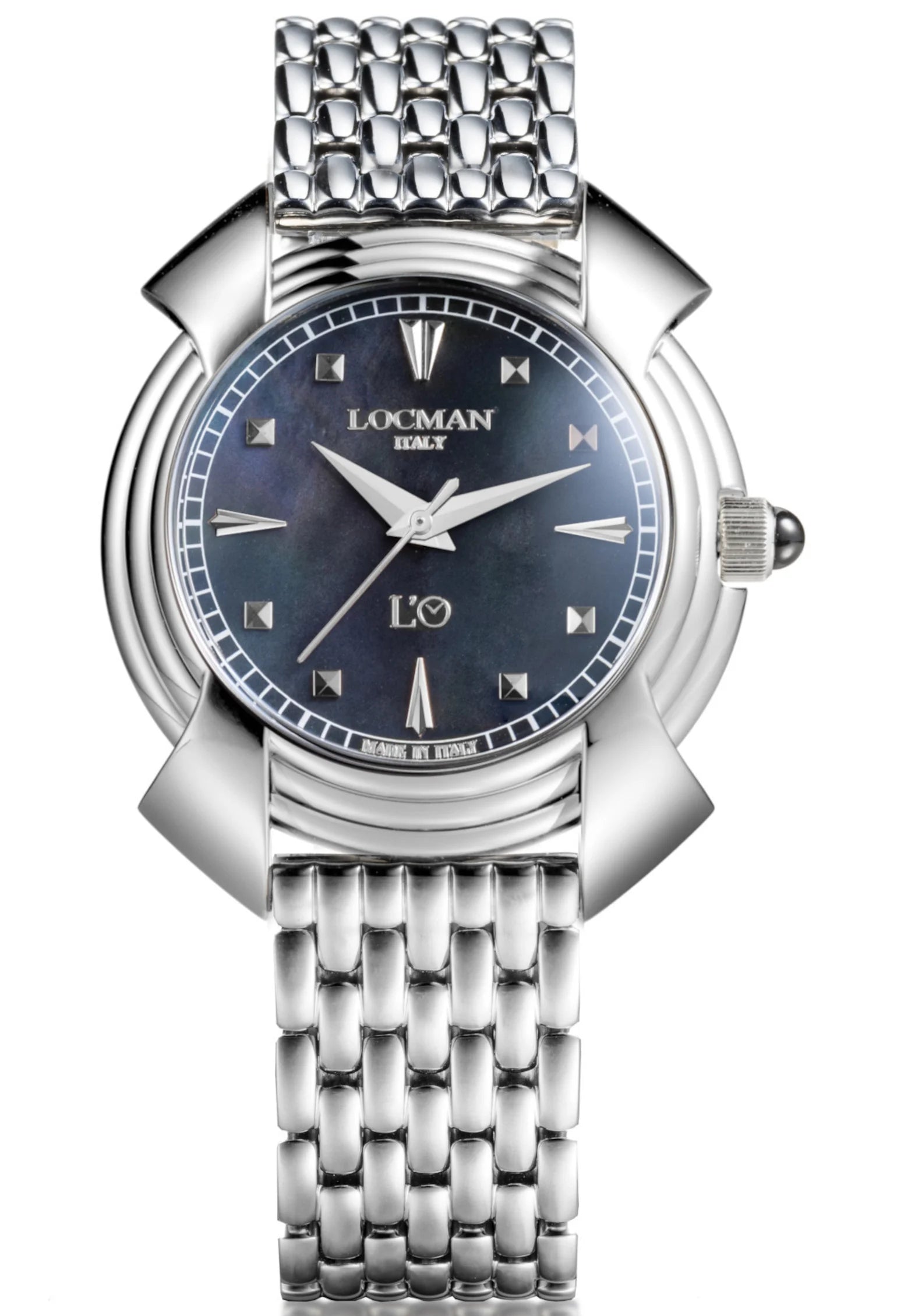 Decimo Oisa 1937 Solo Tempo - 38MM - Titanio-Madre Perla Nera-Bracciale in Titanio-Indici Applicati