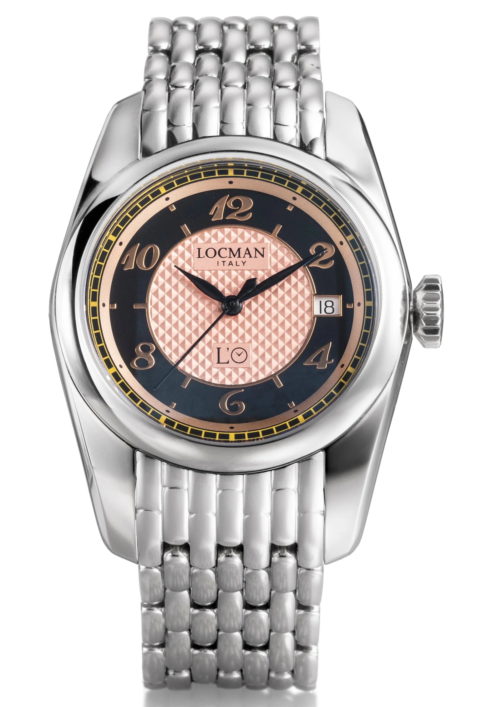 XXIV Automatico - Rosa Guillocchè Golden - Bracciale-Titanio