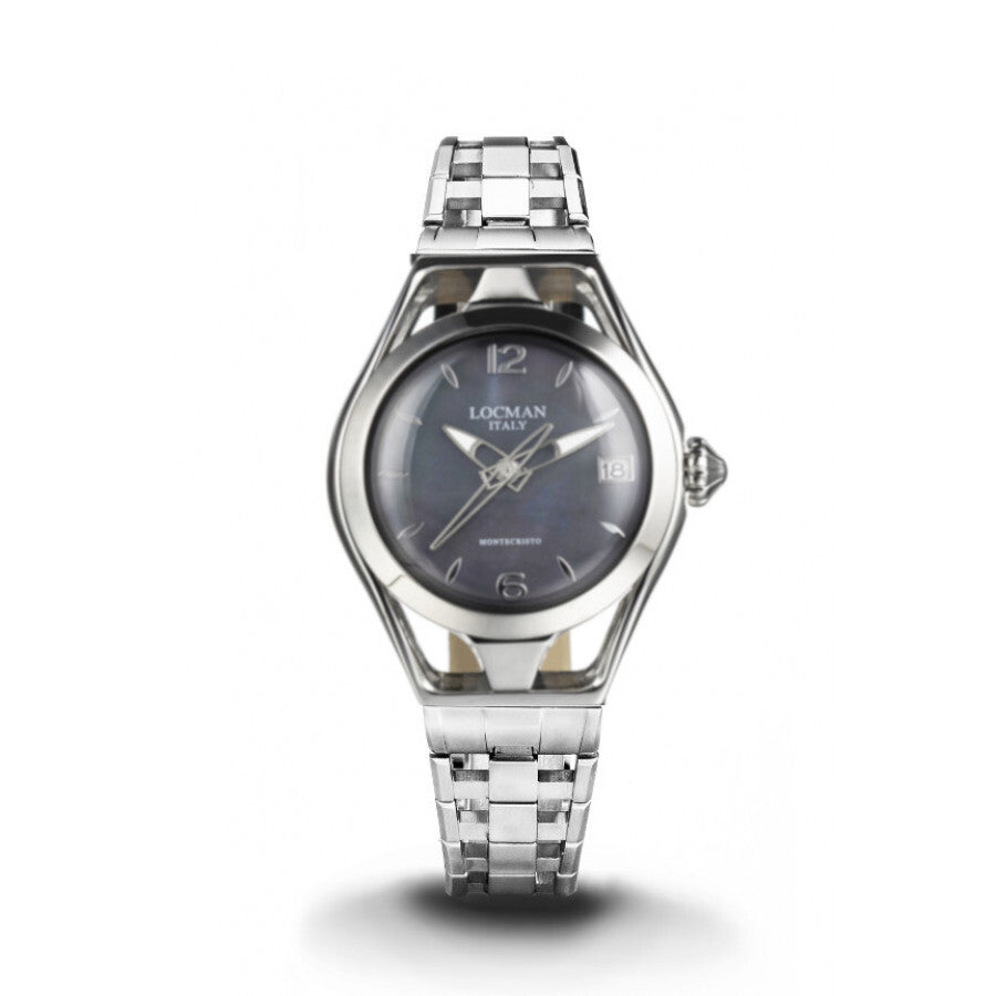 Solo Tempo Quarzo Miyota - Acciaio e Titanio 36 mm - Madreperla grigio - Bracciale